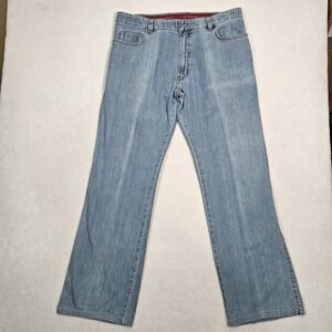 Ermenegildo Zegna Denim Jeans Mens 36x32 Wash Straight Leg Pants Italy